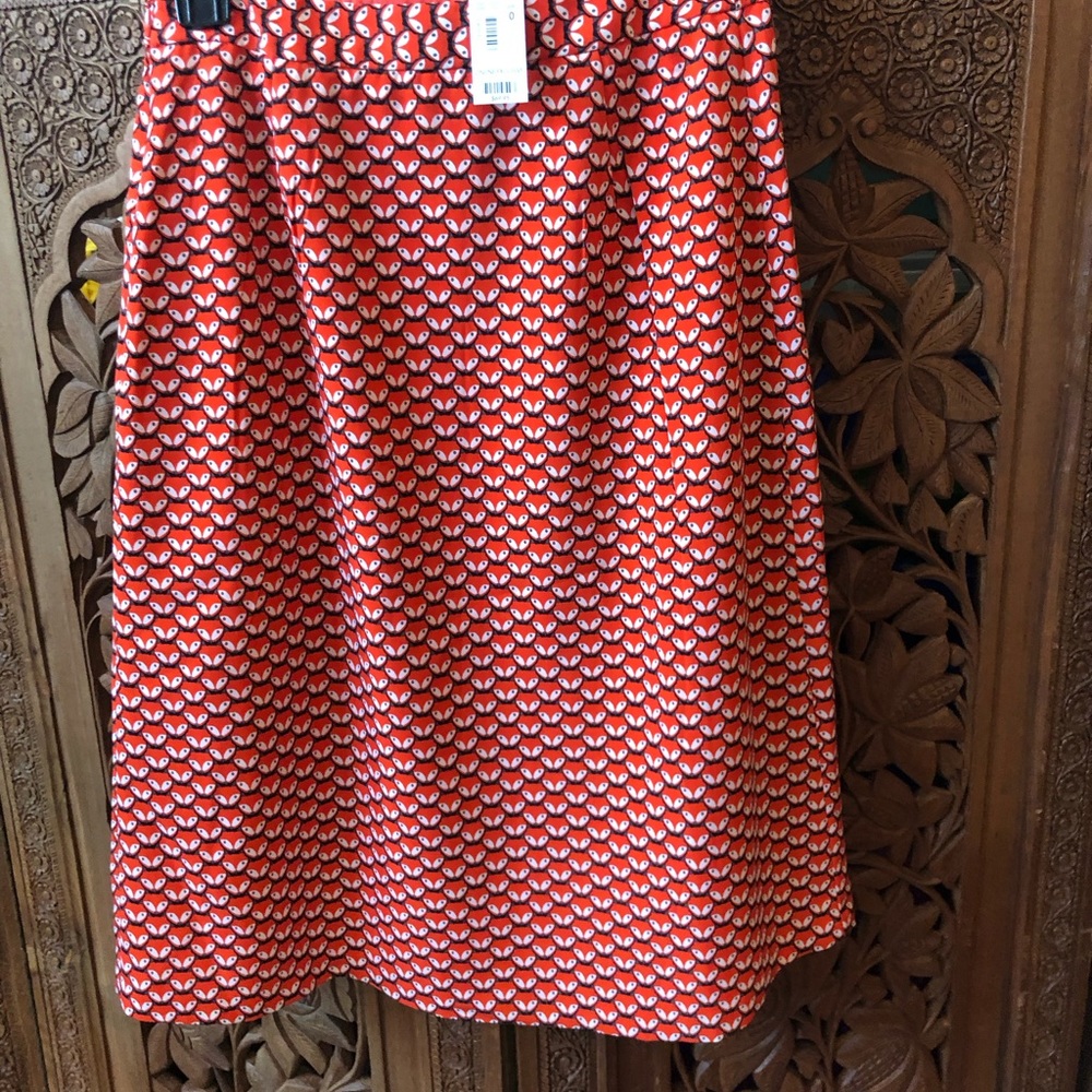 NWT The Limited orange fox skirt A-line - Picture 3 of 9